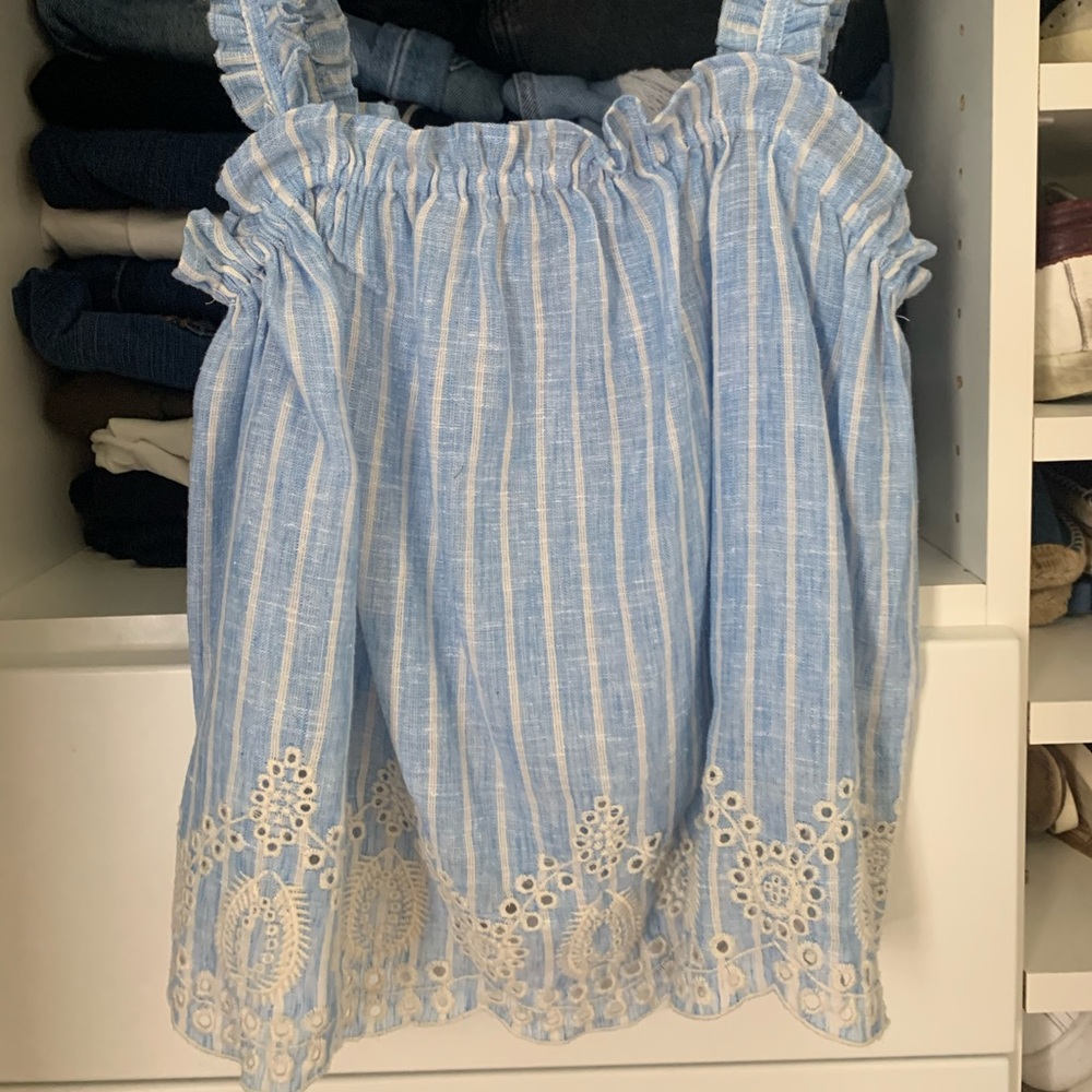 WORN ONCE great condition Zara ruffled strap tank